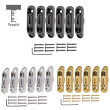 Load image into Gallery viewer, Tooyful 6 Pcs Single Individual Bridge Saddles Tailpiece with Screws Wrench Set for 6 String Electric Guitar Bass Parts