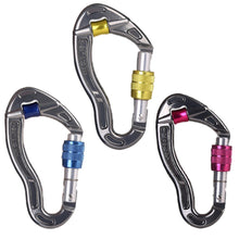 Load image into Gallery viewer, Screwgate Rock Climbing Mountaineering Carabiner Buckle with Pulley Wheel for Tree Carving Arborist Rigging Rappelling Rescue